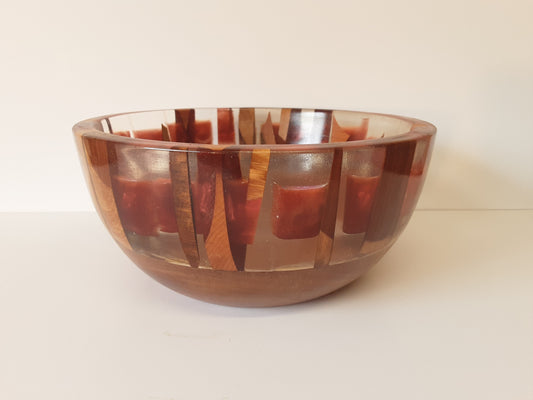 Resin and timber salad bowl