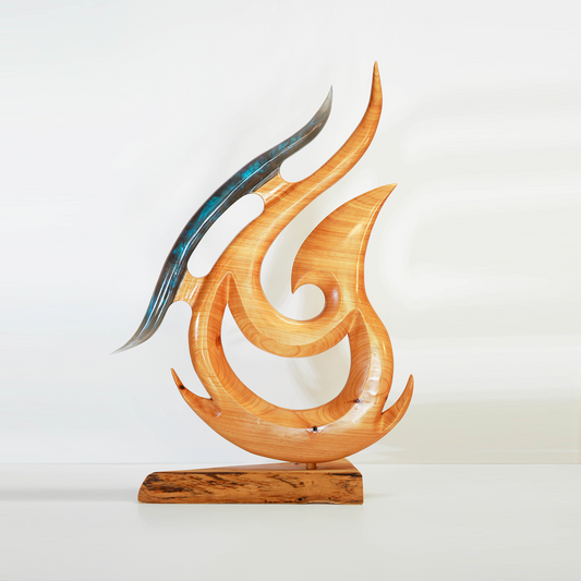 Wood Sculpture with resin