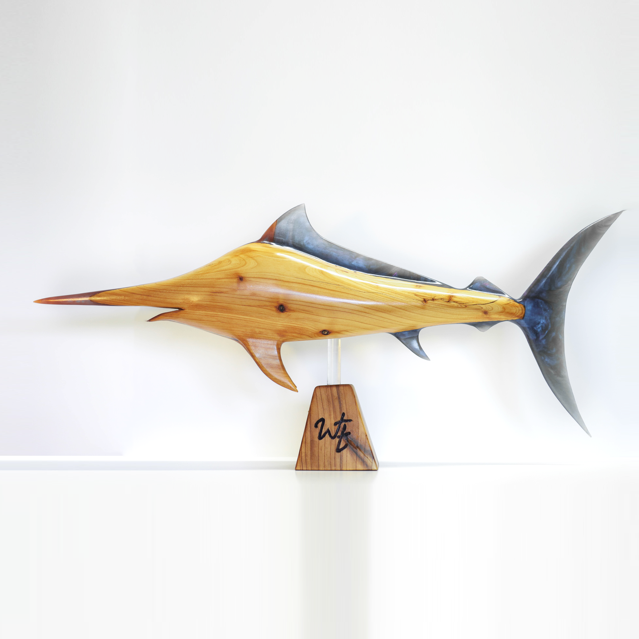 Swordfish Sculpture with resin – Wood & Earth Gallery