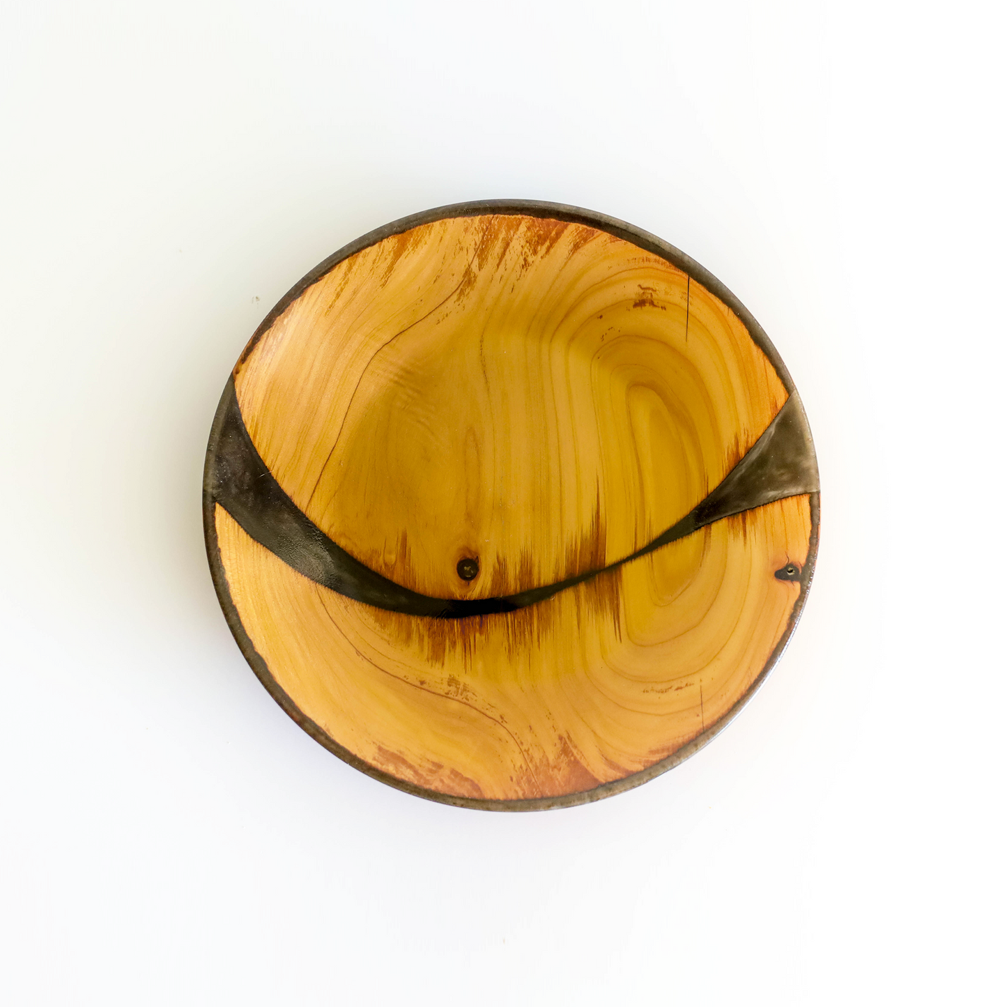 Wood and resin plate