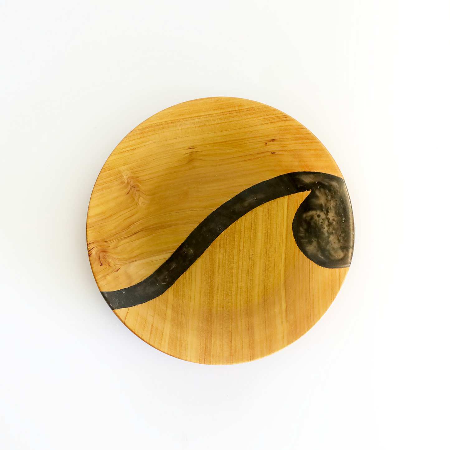 Wood and resin plate