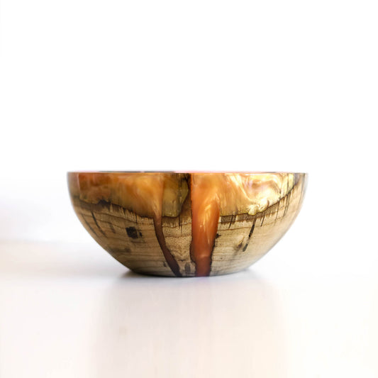 Wood and resin salad bowl